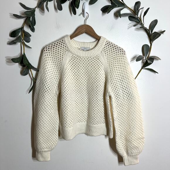 Joie Cream Open Knit Sweater - Picture 1 of 5